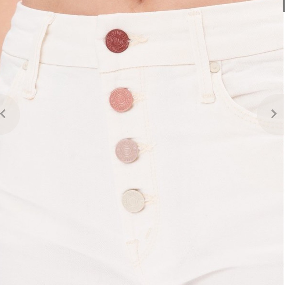 Never Worn Mother Pixie Rainbow Button Fly Skinny… - image 4